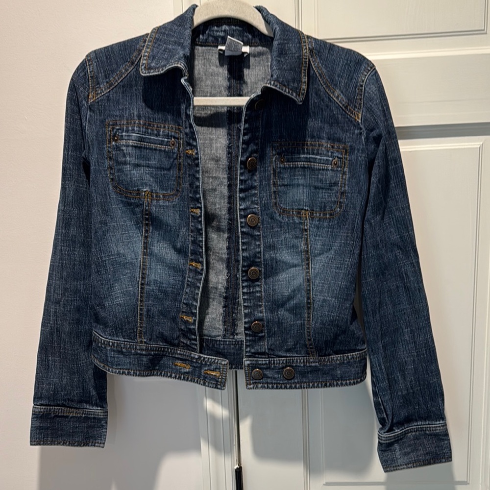Loft Sz 0 Classic Blue Denim Jacket